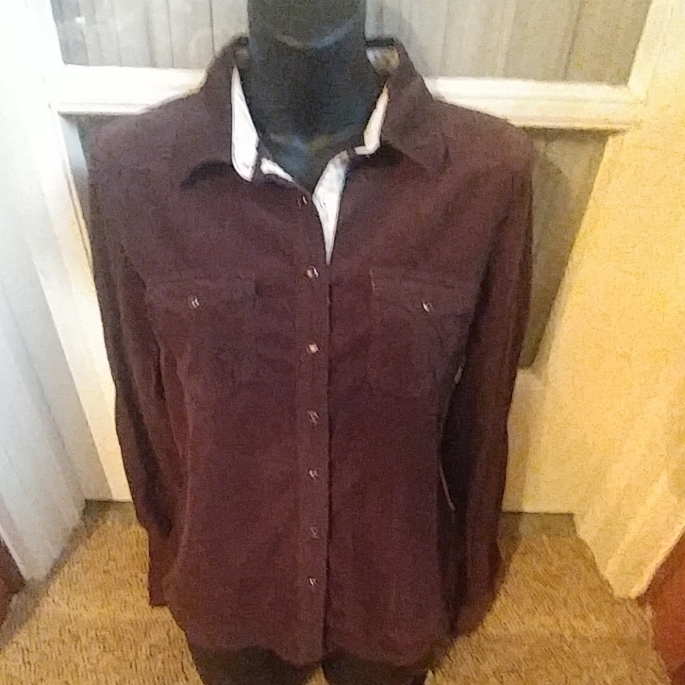 AT Last Chocolate Brown Pearl Snap Western Top